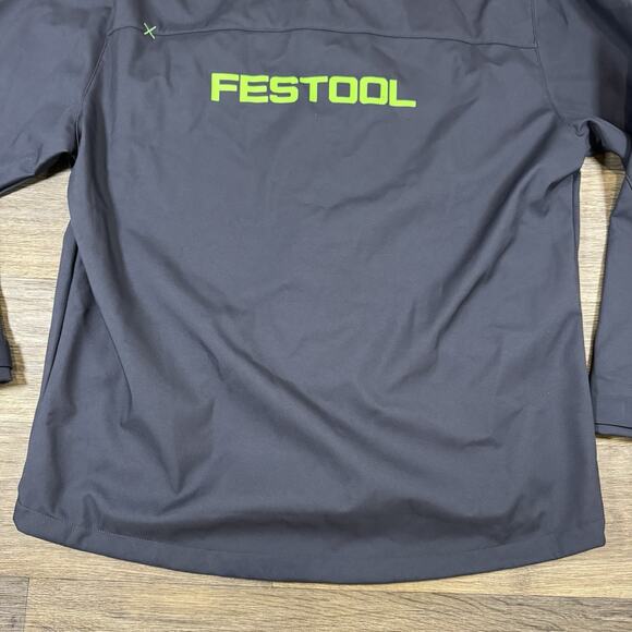 Blaklader Workwear Softshell Jacket Mens Size 2XL Blue Fleece Lined Hooded - Picture 12 of 12